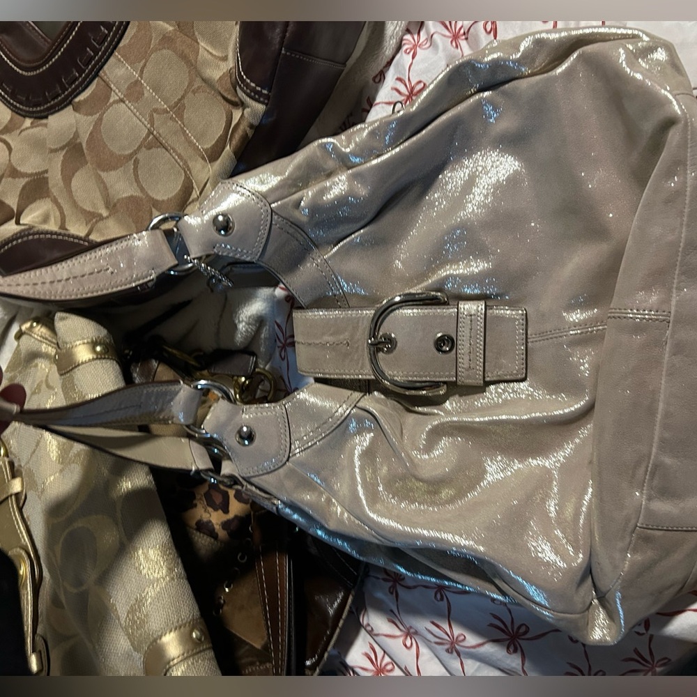 Vintage coach shoulder bag shimmer
